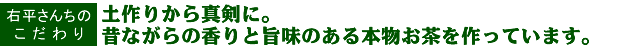 右平さんちのこだわり